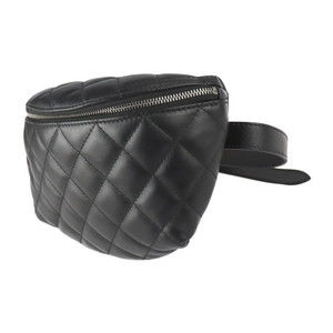 Chanel Matelasse Body Belt Black Bag Uniform